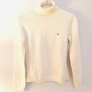 TOMMY HILFIGER Embroidered-logo Turtleneck Knit Sweater